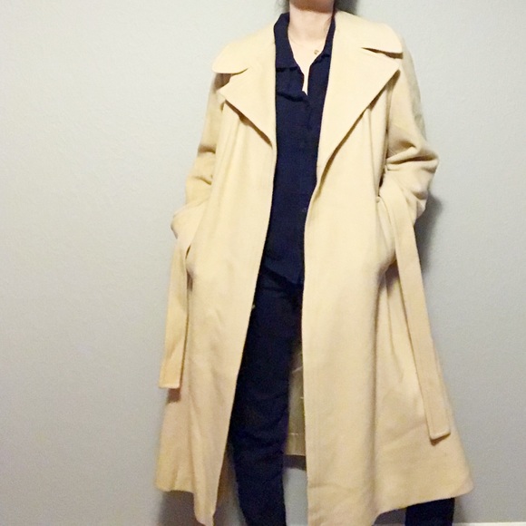 Vintage Jackets & Blazers - V I N T A G E | Camel Cashmere Coat
